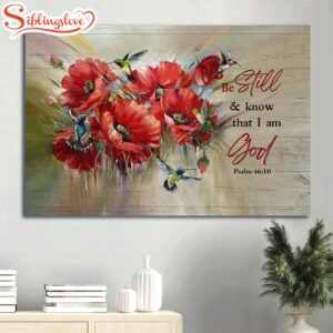 Brilliant Poppy Flower Colorful Hummingbird…