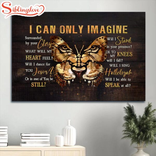 Butterfly Drawing Christian Song I Can Only Imagine Canvas Wall Art