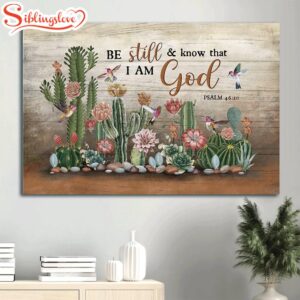 Cactus Hummingbird Canvas Be Still…