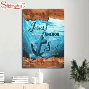 Canvas Anchor Painting Blue Ocean…