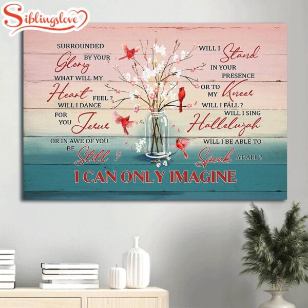 Cardinal Baby Flower Vase I Can Only Imagine Canvas Wall Art