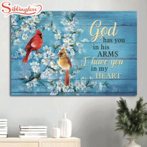 Cardinal Couple Jasmine Painting Blue…