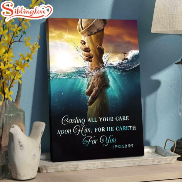 Casting All Your Care Upon Him 1 Peter 57 Kjv Bible Verse Canvas Art