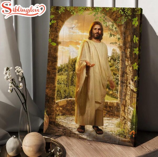 Cave Green Forest Walking With Jesus Canvas Posters