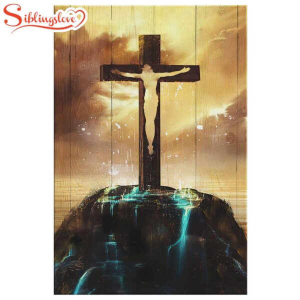 Christ On The Cross On Hill Canvas Wall Art Prints