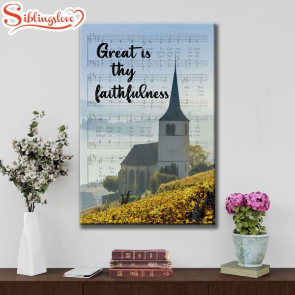 Christian Great Is Thy Faithfulness Chapel Christian Canvas Art