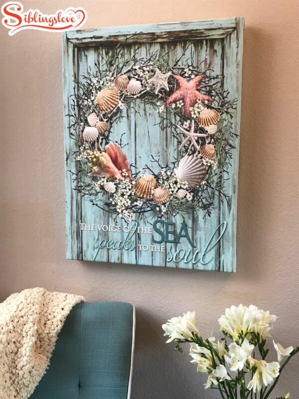 Coastal Wreath Canvas Wall Art Print