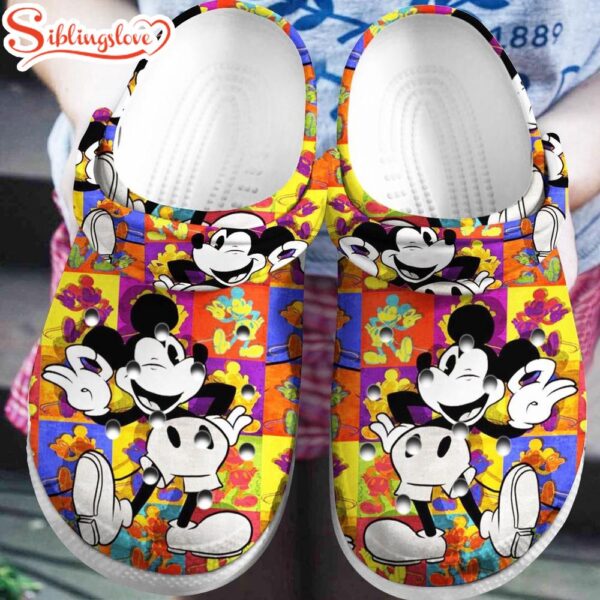 Colorful Mickey Mouse Clogs Shoes Cartoon Gift Shoes