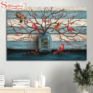 Cranberry Tree Cardinal Painting Blue…