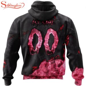 Custom Name And Number Arizona Cardinals Skull Face All Over Print Hoodie Shirt