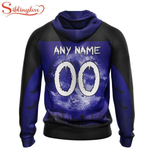 Custom Name And Number Baltimore Ravens NFL Special Halloween Night 3D Hoodie Shirt