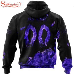 Custom Name And Number Baltimore Ravens Skull Face All Over Print Hoodie Shirt