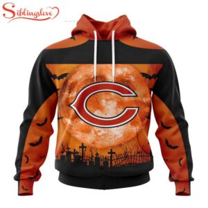 Custom Name And Number Chicago Bears NFL Special Halloween Night 3D Hoodie Shirt