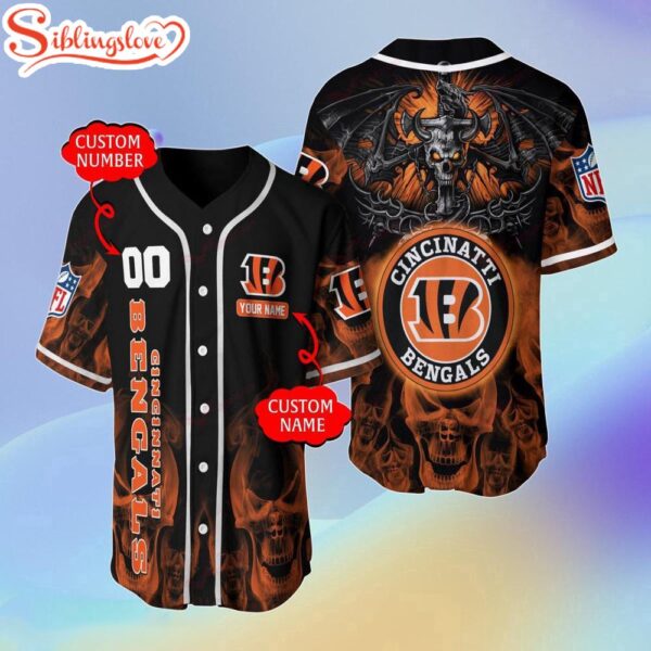 Custom Name And Number Cincinnati Bengals Baseball Jersey Shirt Gift For Fans