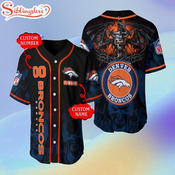 Custom Name And Number Denver Broncos Baseball Jersey Shirt Gift For Fans