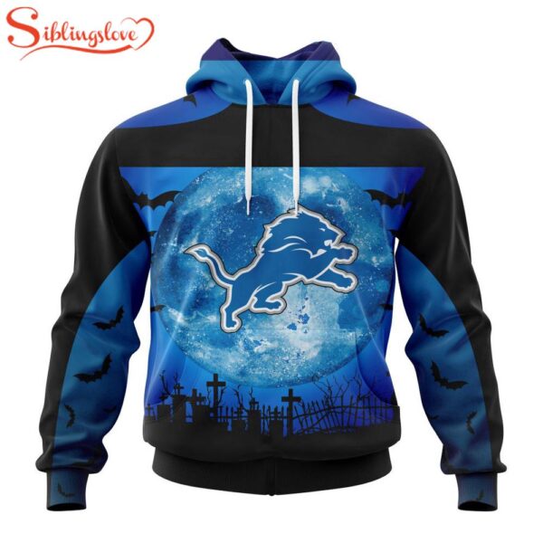 Custom Name And Number Detroit Lions NFL Special Halloween Night 3D Hoodie Shirt