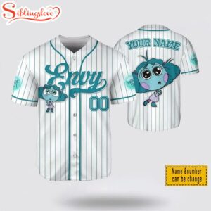 Personalized Cartoon Envy Inside Out Baseball Jersey Shirt