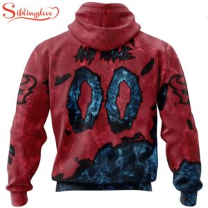 Custom Name And Number Houston Texans Skull Face All Over Print Hoodie Shirt