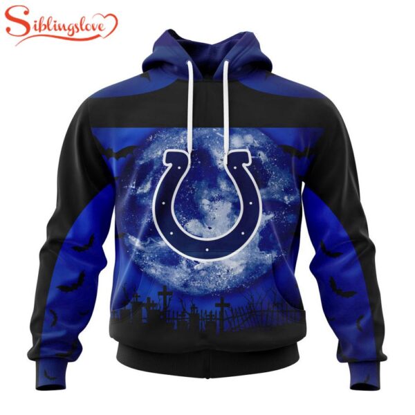 Custom Name And Number Indianapolis Colts NFL Special Halloween Night 3D Hoodie Shirt