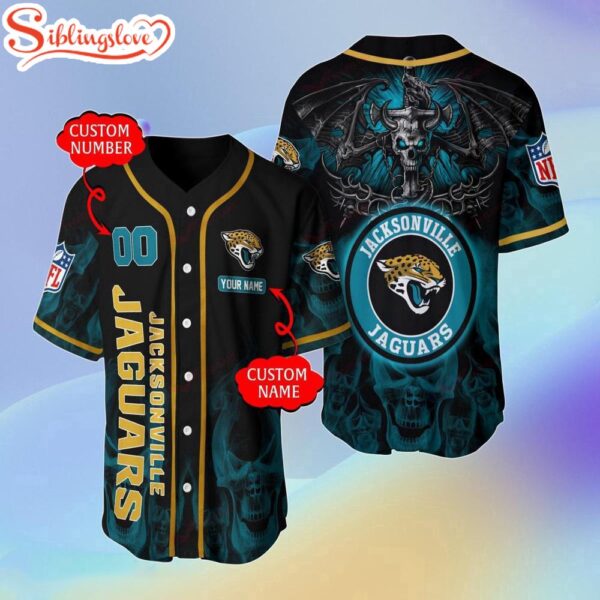 Custom Name And Number Jacksonville Jaguars Baseball Jersey Shirt Gift For Fans