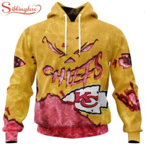 Custom Name And Number Kansas City Chiefs Skull Face All Over Print Hoodie Shirt