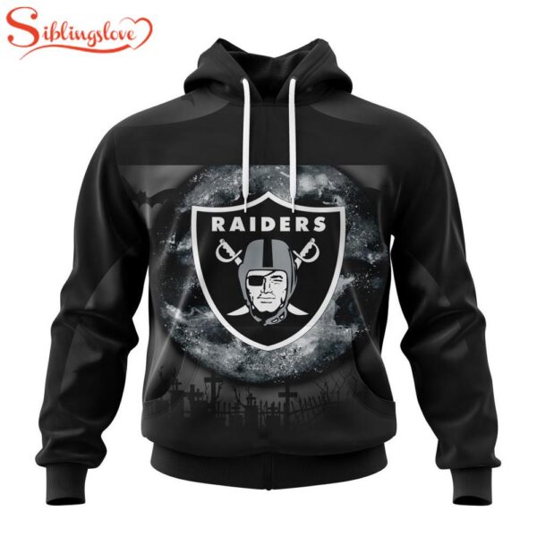 Custom Name And Number Las Vegas Raiders NFL Special Halloween Night 3D Hoodie Shirt