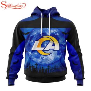 Custom Name And Number Los Angeles Rams NFL Special Halloween Night 3D Hoodie Shirt