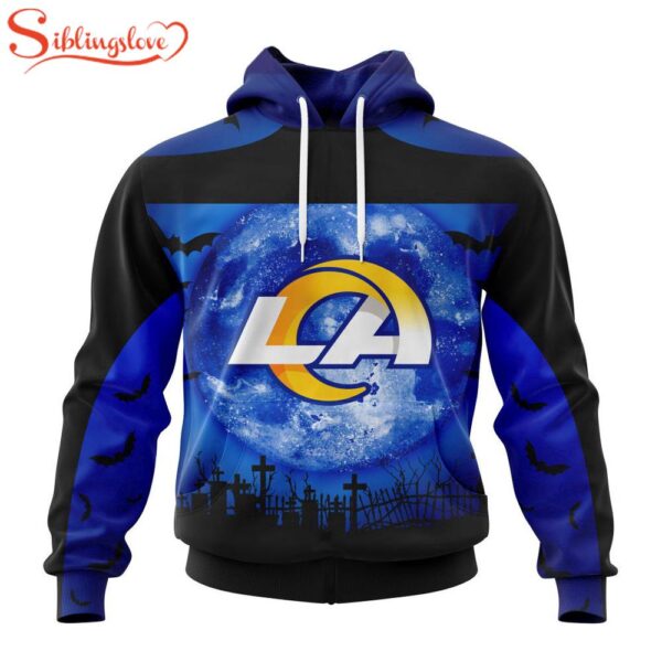 Custom Name And Number Los Angeles Rams NFL Special Halloween Night 3D Hoodie Shirt