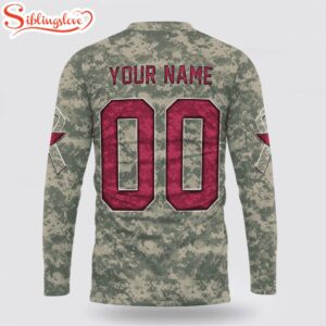 Custom Name And Number NFL Arizona Cardinals Camo Mascot All Over Print SweatShirt