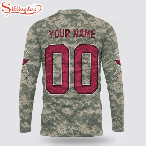 Custom Name And Number NFL Arizona Cardinals Camo Mascot 3D Sweatshirt Gift For Fans