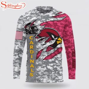 Custom Name And Number NFL Arizona Cardinals Camo US All Over Print SweatShirt