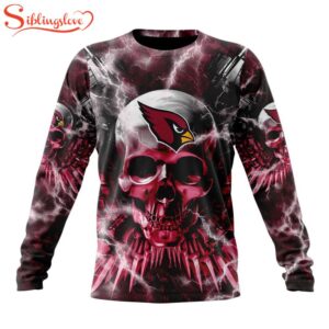 Custom Name And Number NFL Arizona Cardinals Expendables Skull Halloween 3D Sweatshirt