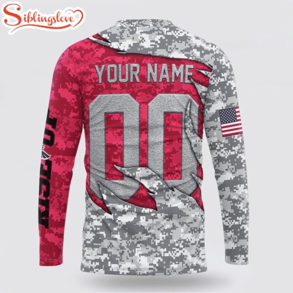 Custom Name And Number NFL Atlanta Falcons Camo US 3D Sweatshirt Gift For Fans