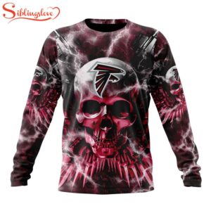 Custom Name And Number NFL Atlanta Falcons Expendables Skull Halloween 3D Sweatshirt