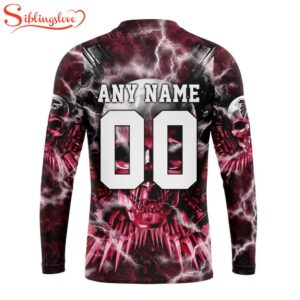 Custom Name And Number NFL Atlanta Falcons Expendables Skull Halloween 3D Sweatshirt