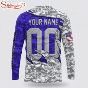 Custom Name And Number NFL Baltimore Ravens Camo US All Over Print SweatShirt