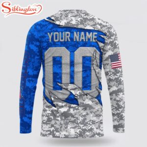 Custom Name And Number NFL Buffalo Bills Camo US All Over Print SweatShirt