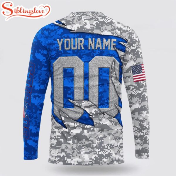 Custom Name And Number NFL Buffalo Bills Camo US 3D Sweatshirt Gift For Fans