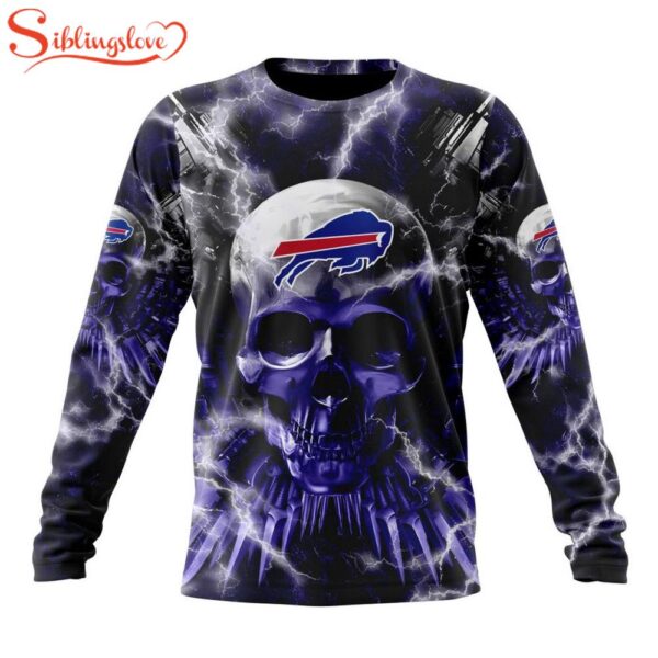 Custom Name And Number NFL Buffalo Bills Expendables Skull Halloween 3D Sweatshirt