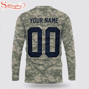 Custom Name And Number NFL Chicago Bears Camo Mascot All Over Print SweatShirt