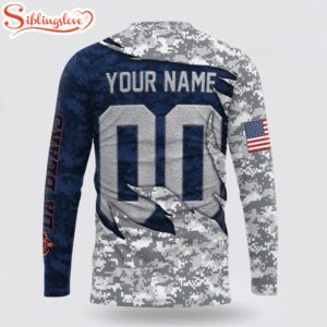 Custom Name And Number NFL Chicago Bears Camo US All Over Print SweatShirt