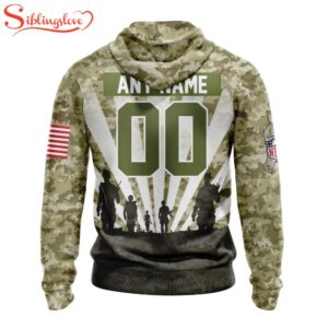 Custom Name And Number NFL Cincinnati Bengals Salute To Service Honor Veterans Hoodie