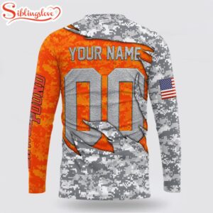 Custom Name And Number NFL Cleveland Browns Camo US All Over Print SweatShirt