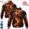 Custom Name And Number NFL Cleveland Browns Lava Pattern 3D Hoodie Shirt