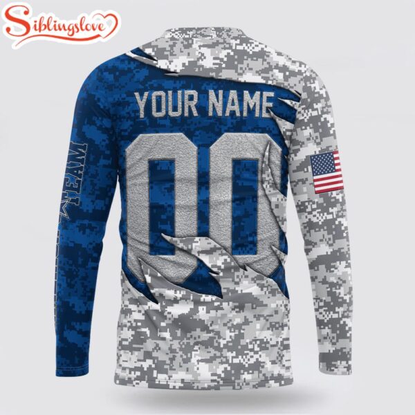 Custom Name And Number NFL Dallas Cowboys Camo US 3D Sweatshirt Gift For Fans