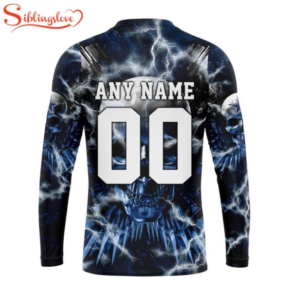 Custom Name And Number NFL Dallas Cowboys Expendables Skull Halloween 3D Sweatshirt