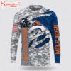 Custom Name And Number NFL Denver Broncos Camo US 3D Sweatshirt Gift For Fans