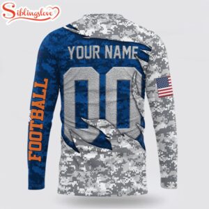 Custom Name And Number NFL Denver Broncos Camo US All Over Print SweatShirt