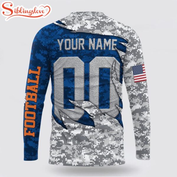 Custom Name And Number NFL Denver Broncos Camo US 3D Sweatshirt Gift For Fans