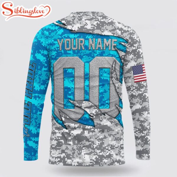 Custom Name And Number NFL Detroit Lions Camo US 3D Sweatshirt Gift For Fans